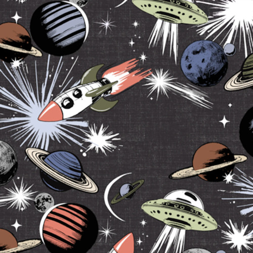 Galactic Blast Digital - Shannon Fabrics Cuddle Minky (dcgalacticblastmulti)