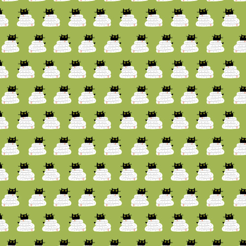 Grass Wrap - Cats in the Laundry - Dear Stella Cotton (ST-DLW3263GRASS)