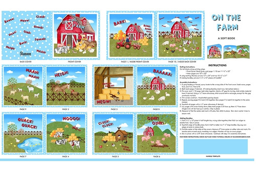 On the Farm Digital Panel - Shannon Fabrics Cuddle Minky