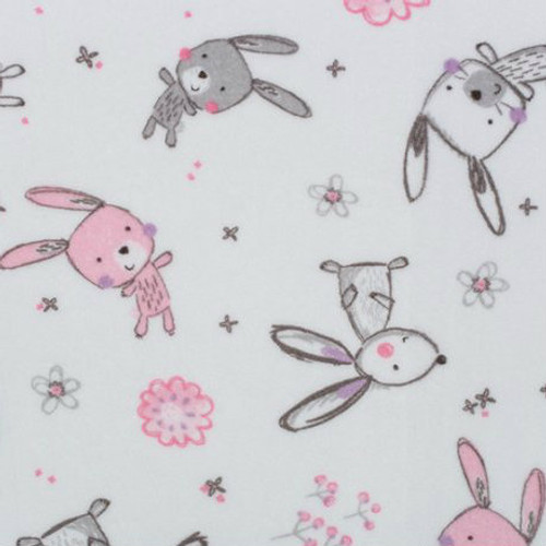 Bunny Hop Blush Minky - 1/2 yard