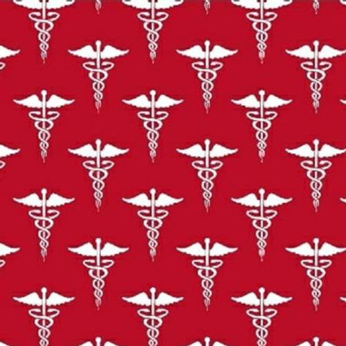 Nurse Symbol on Red - Windham Fabrics Cotton (37306-4)