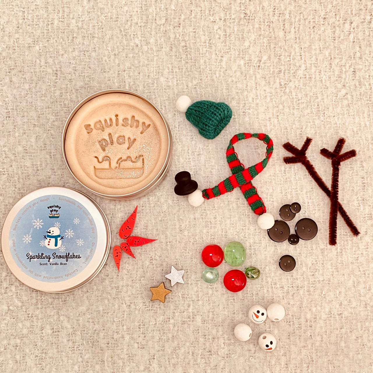 Build-a-Snowman Play Dough Kit