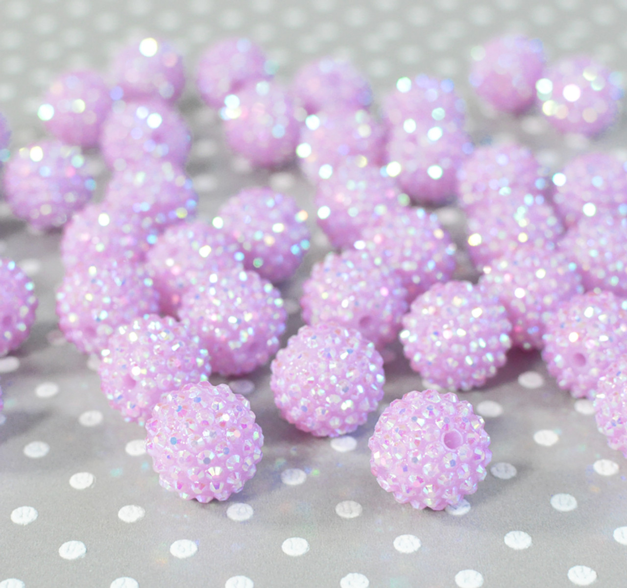 20mm Red glitter pearl bubblegum beads