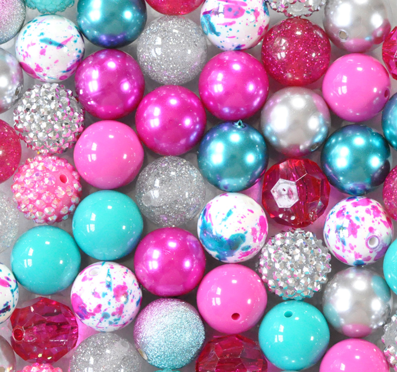 12mm Acrylic Rhinestone Beads Shiny Round Sparkle Bubblegum Gumball Re –  Beads Galaxy