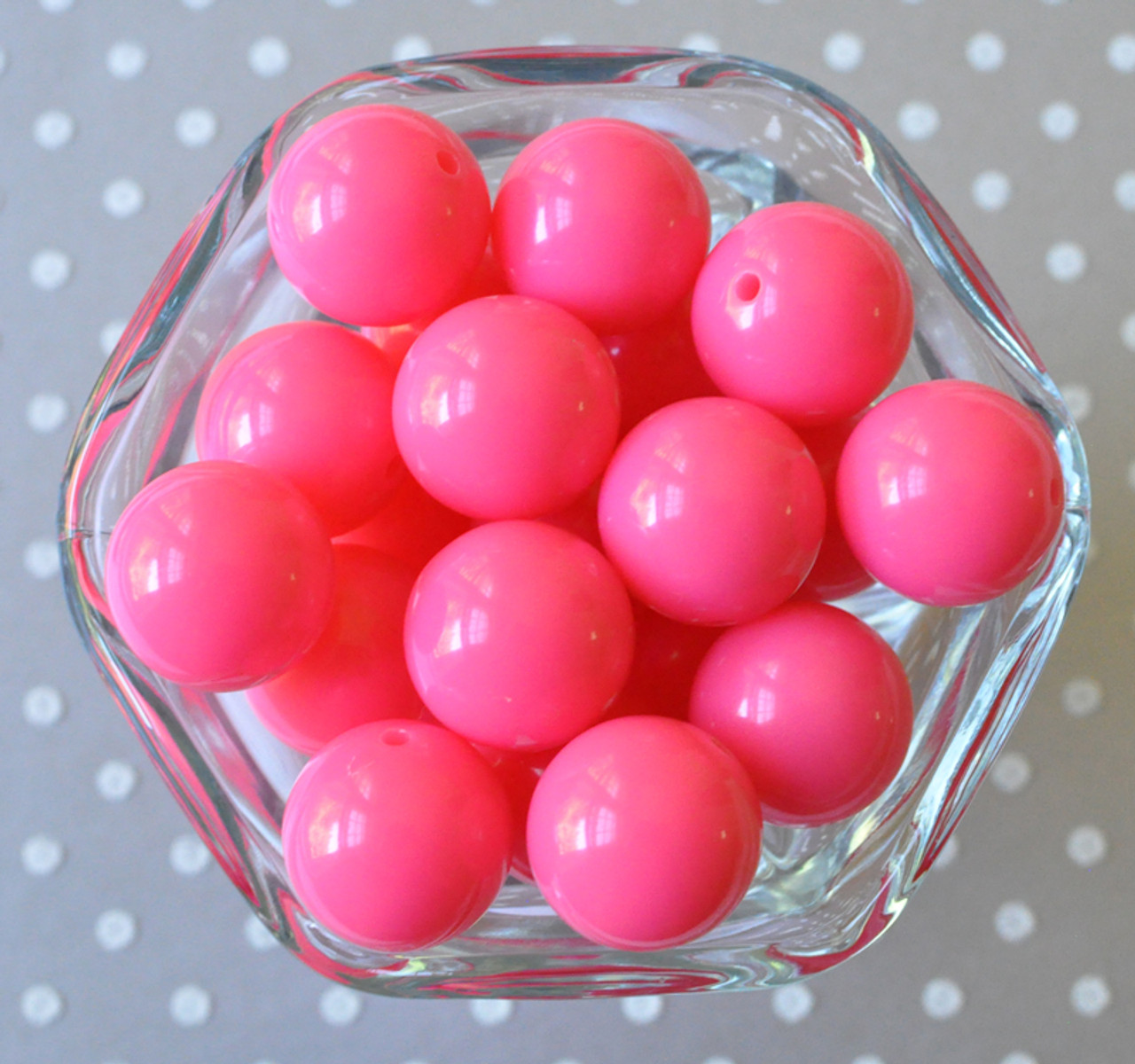 20MM Matte Mint Green Solid Chunky Bubblegum Beads, Acrylic Beads