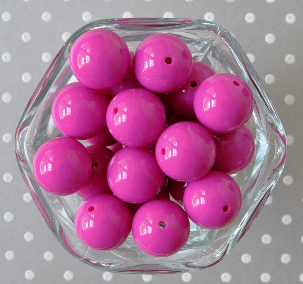 20MM Matte Mint Green Solid Chunky Bubblegum Beads, Acrylic Beads