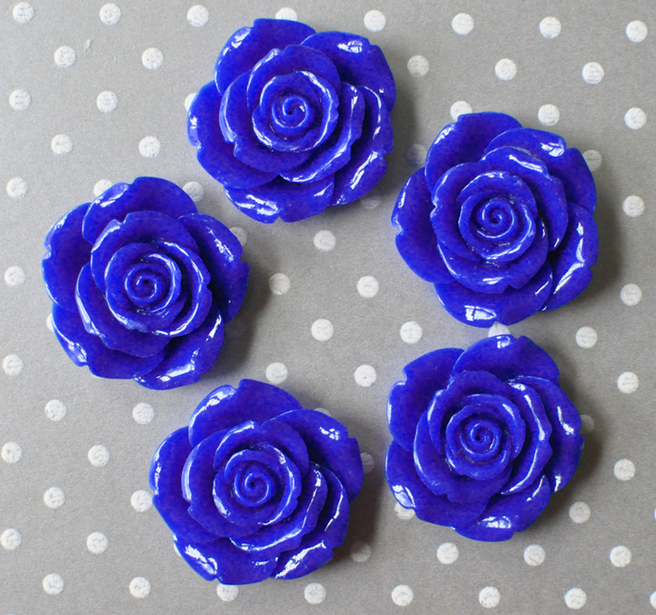 Aqua blue resin flower beads