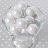 20mm White pearl bubblegum beads for chunky necklaces