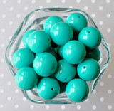 20mm Teal green solid chunky acrylic bubblegum beads for children's jewelry