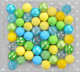 Summer fun blue, yellow, and green bubblegum bead wholesale kit