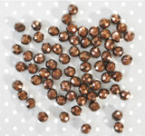 12mm Copper metallic faceted round Czech glass beads