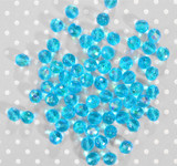 12mm Aqua AB faceted round Czech glass beads