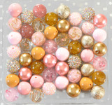 Pink Gilt bubblegum bead wholesale kit