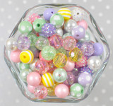 12mm Easter  bubblegum bead mix