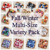 Fall/Winter Multi-size bubblegum beads variety mix