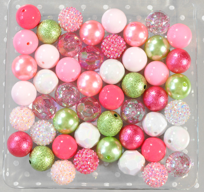 Pink pear bubblegum bead wholesale kit