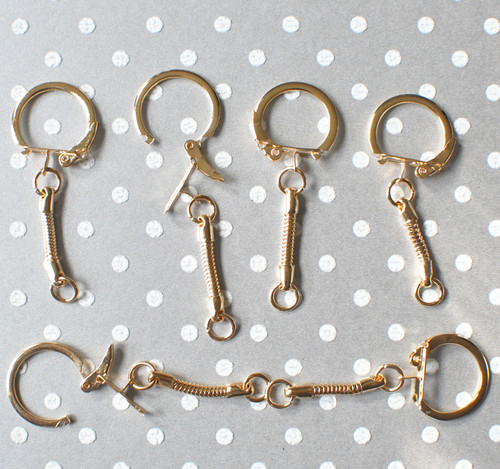 Gold keyrings with extension
