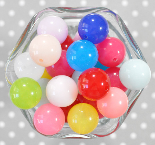 20mm Spring Jelly mix bubblegum beads