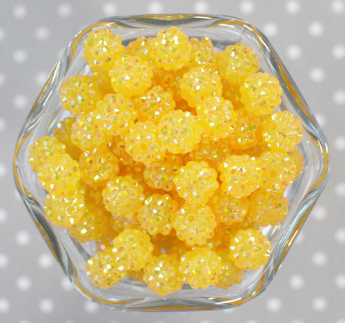 12mm Citrus AB rhinestone bubblegum beads