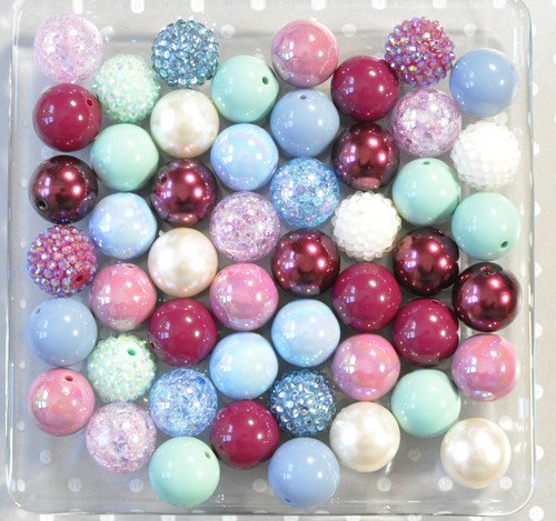 Burgundy Bloom bubblegum bead wholesale kit