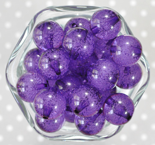 20mm Dark purple fizzy pop bubblegum beads