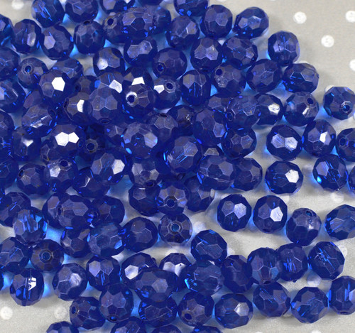 12mm Royal facet bubblegum beads