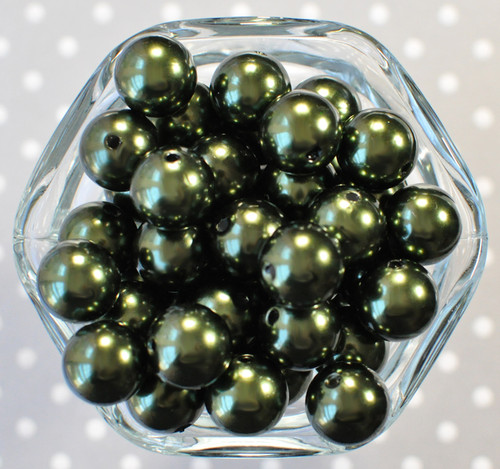 16mm Hunter acrylic pearl bubblegum beads
