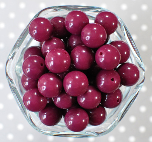 16mm Currant solid bubblegum beads