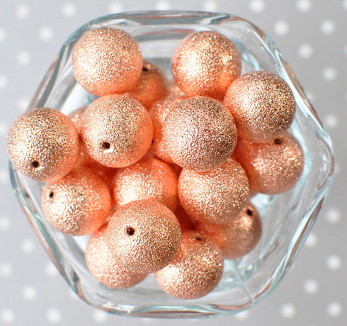 Wholesale 20mm Copper Sparkle bubblegum beads 100pc