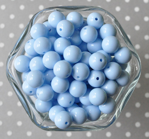 12mm Cornflower blue solid small bubblegum beads in bulk