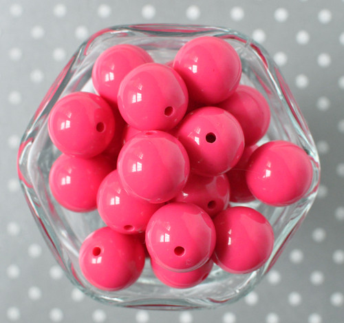 20mm French pink solid bubblegum beads for chunky necklaces