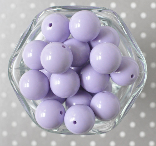 Lavender solid bubblegum beads for children's jewelry