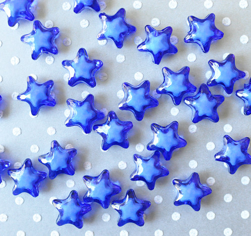 20mm Royal blue bead in a bead star acrylic beads