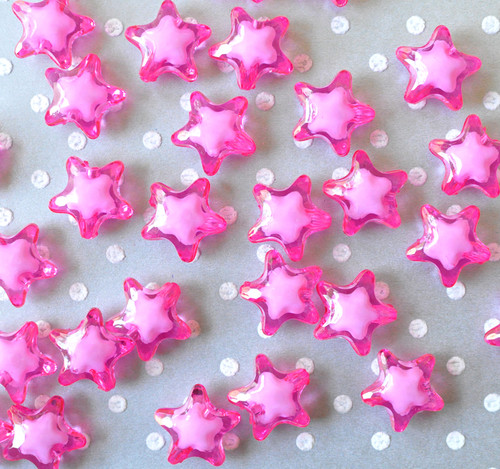 20mm Hot pink bead in a bead star acrylic beads