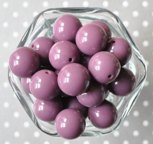 20mm Thistle purple solid bubblegum beads