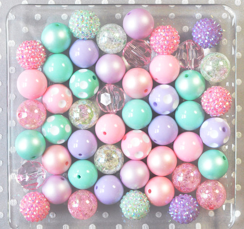 Matte Pastel easter bubblegum bead wholesale kit