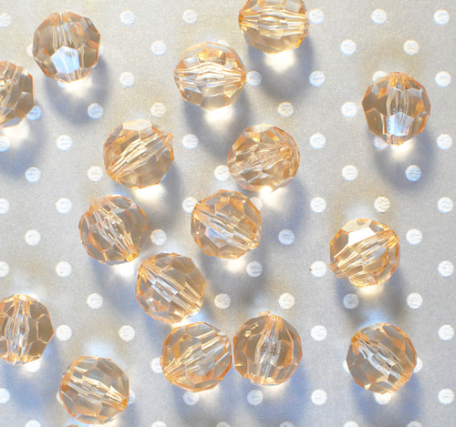 20mm Champagne faceted bubblegum beads