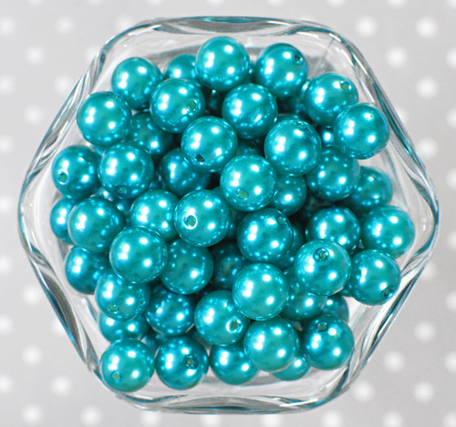 12mm Sapphire pearl bubblegum beads