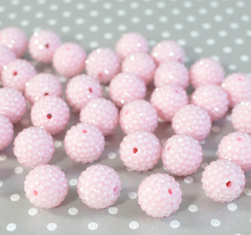 20mm Light pink Dewdrop bubblegum beads