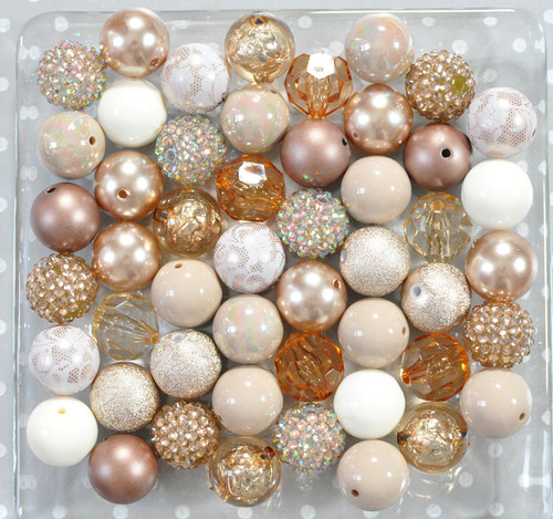 Neutrals bubblegum bead wholesale kit