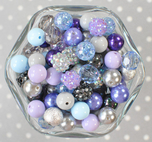 12mm Winter Nights bubblegum bead mix