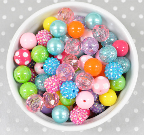 16mm Rainbow Pop bubblegum bead mix