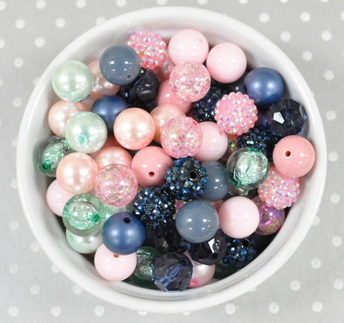16mm Succulent Garden bubblegum bead mix