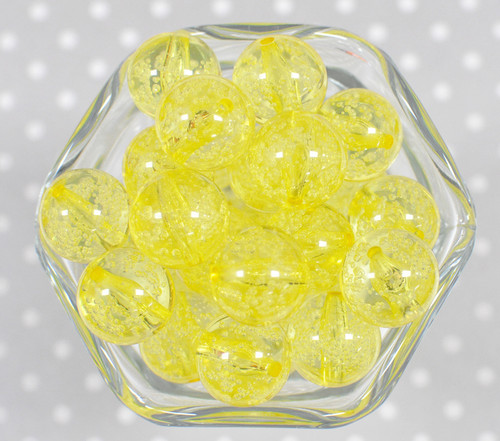 20mm Yellow fizzy pop bubblegum beads