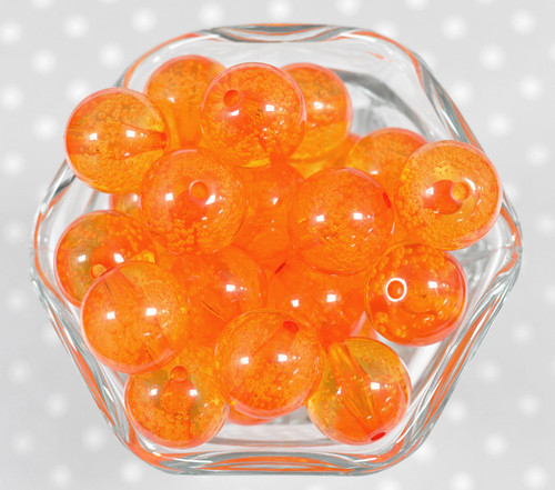 20mm Orange fizzy pop bubblegum beads