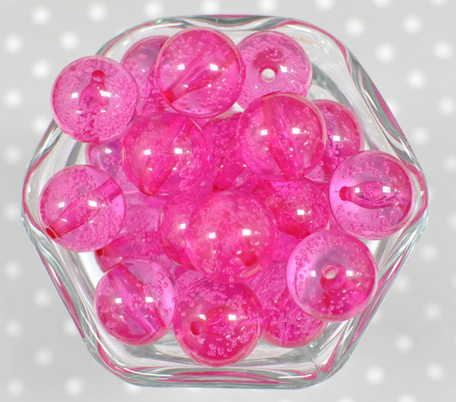 20mm Shocking pink fizzy pop bubblegum beads