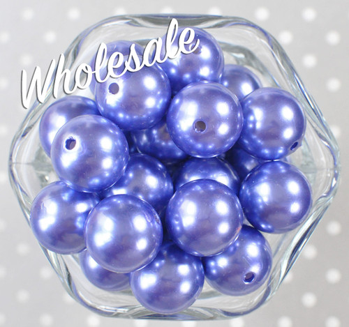 Wholesale 20mm Wisteria acrylic pearl chunky beads - 100 piece