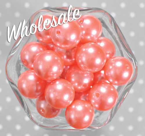 Wholesale 20mm Seashell acrylic pearl chunky beads - 100 piece