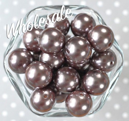 Wholesale 20mm Steel acrylic pearl chunky beads - 100 piece