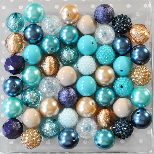 Caribbean Beach bubblegum bead bulk mix